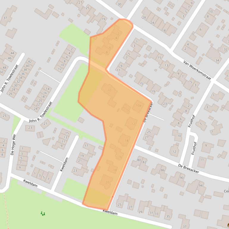 Kaart van postcodegebied 6678DH.