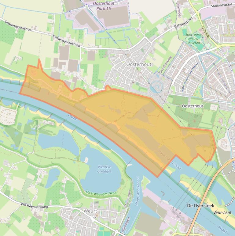 Kaart van postcodegebied 6678MC.