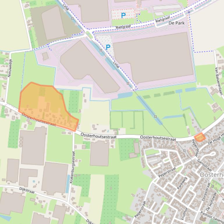 Kaart van postcodegebied 6678PD.