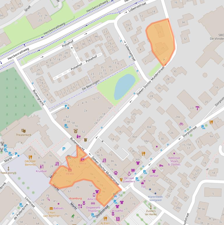 Kaart van postcodegebied 6681AA.