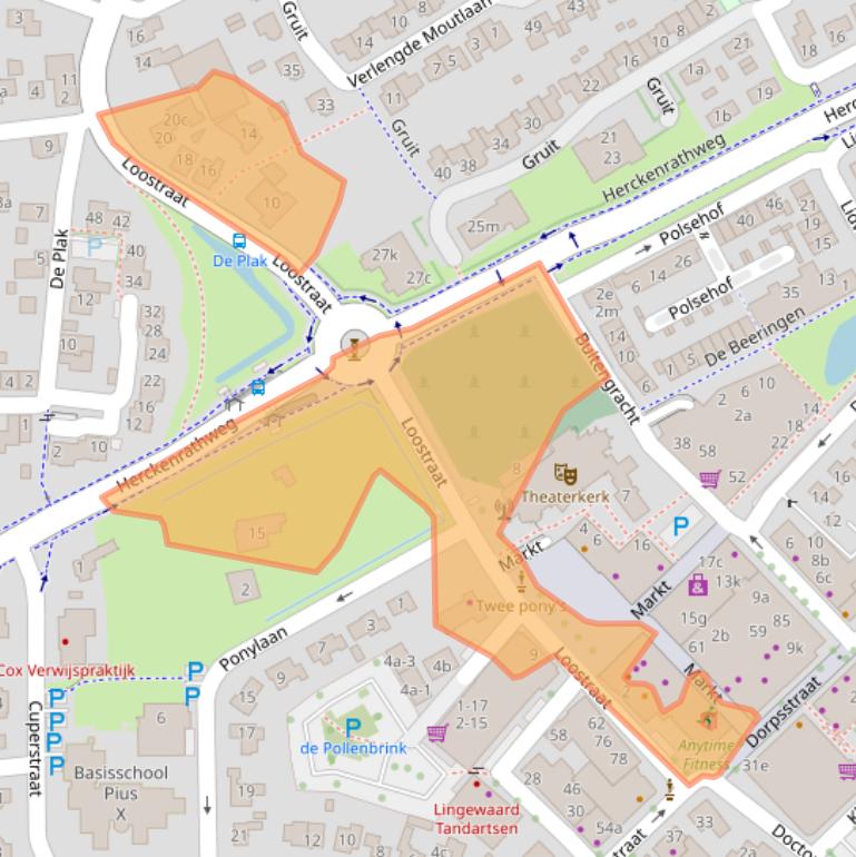 Kaart van postcodegebied 6681AH.