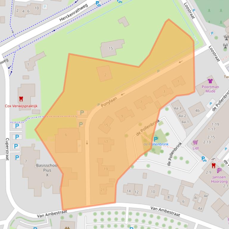 Kaart van postcodegebied 6681AJ.