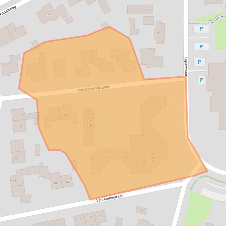 Kaart van postcodegebied 6681AM.