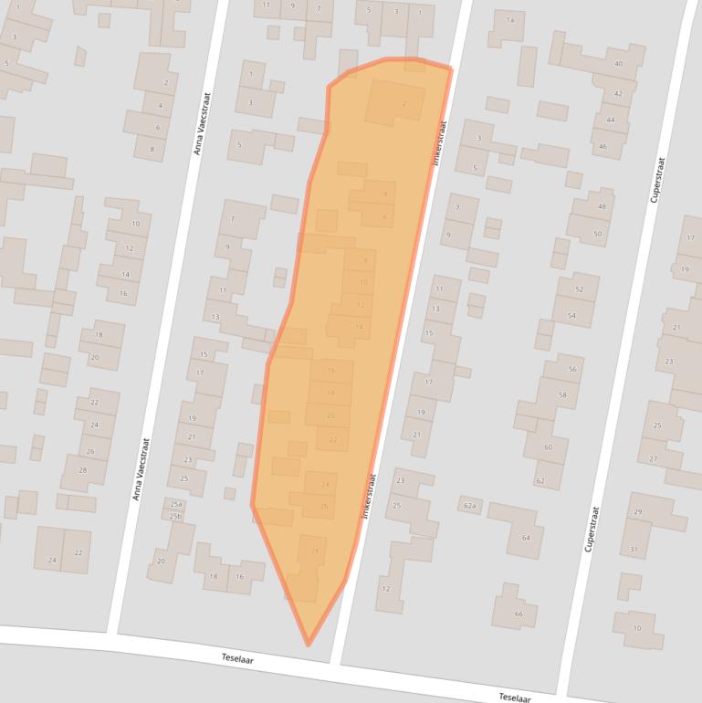 Kaart van postcodegebied 6681AZ.