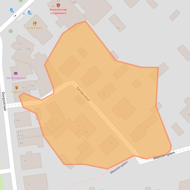 Kaart van postcodegebied 6681BT.