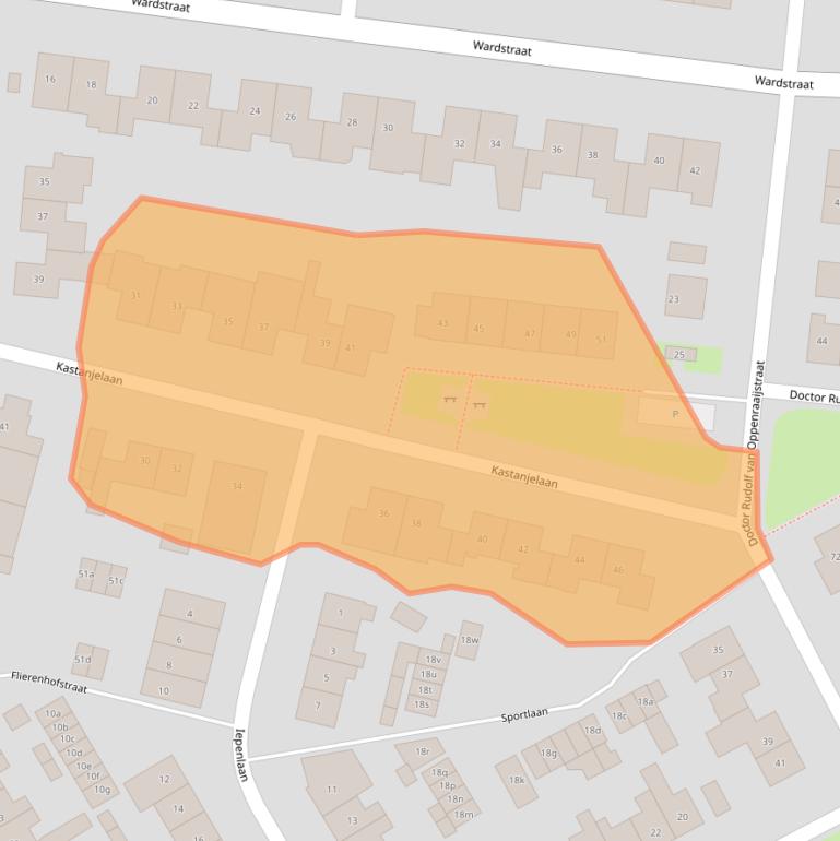 Kaart van postcodegebied 6681CB.