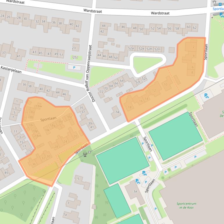 Kaart van postcodegebied 6681CE.