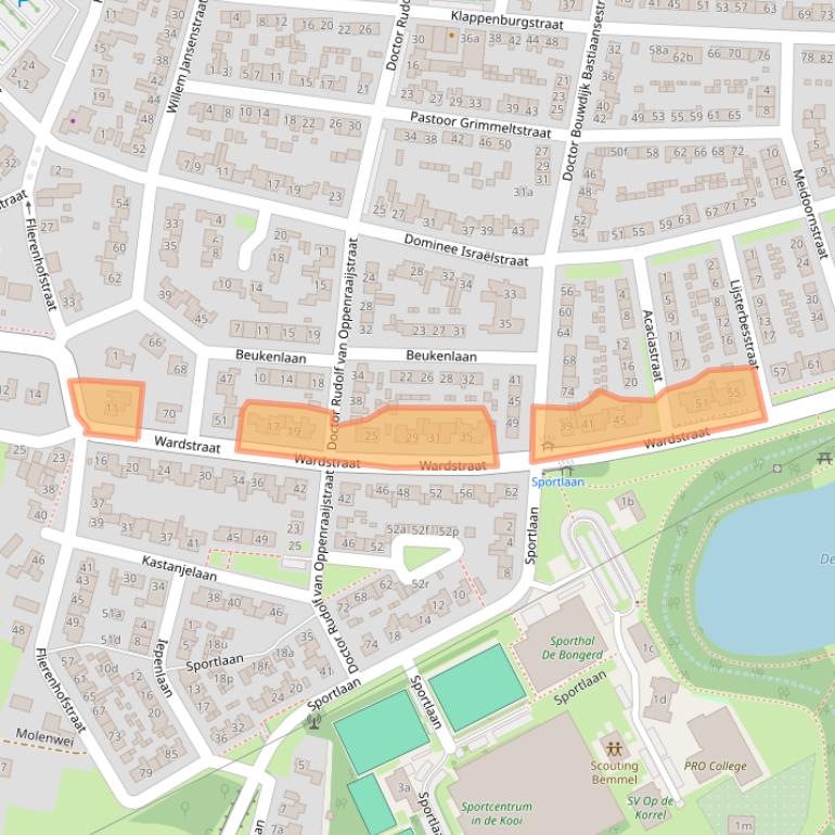 Kaart van postcodegebied 6681CG.