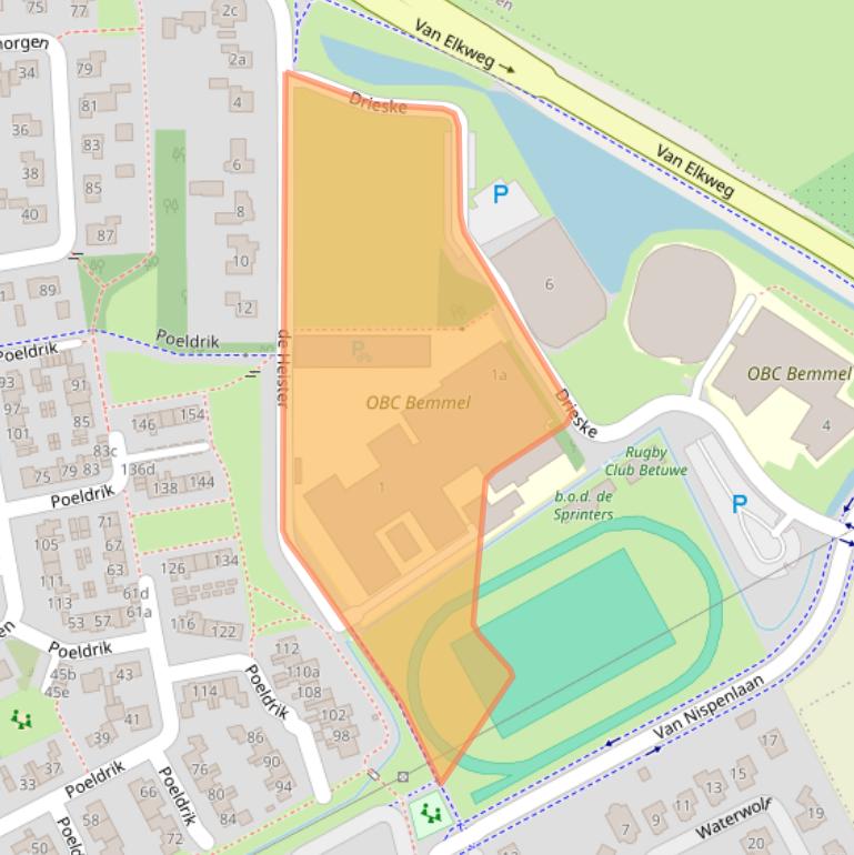 Kaart van postcodegebied 6681CV.