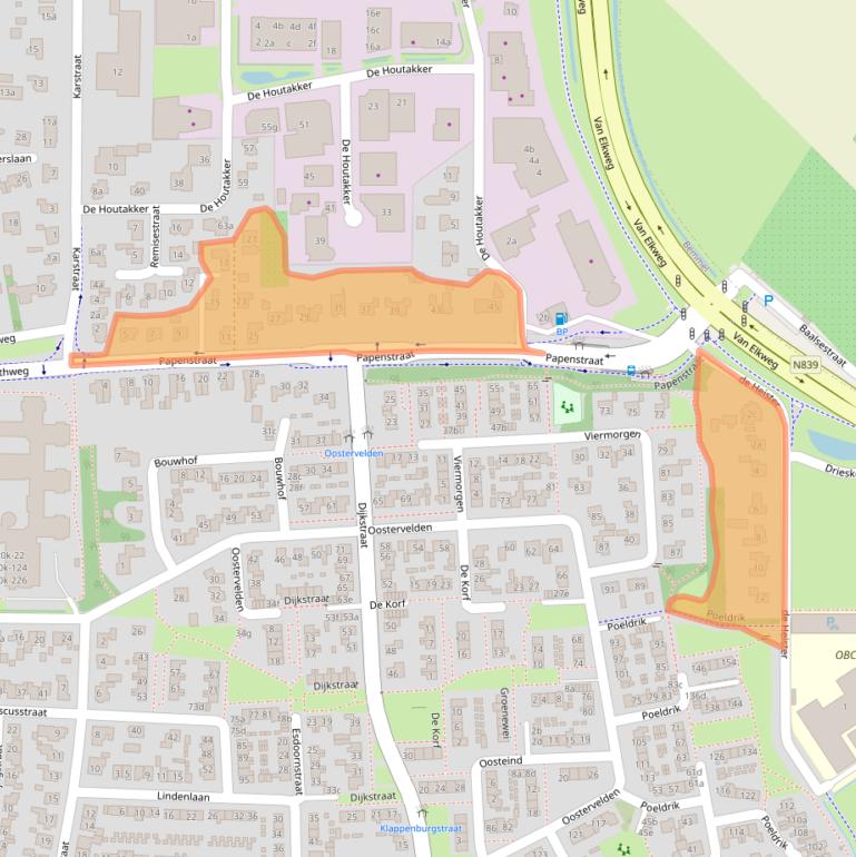 Kaart van postcodegebied 6681DA.