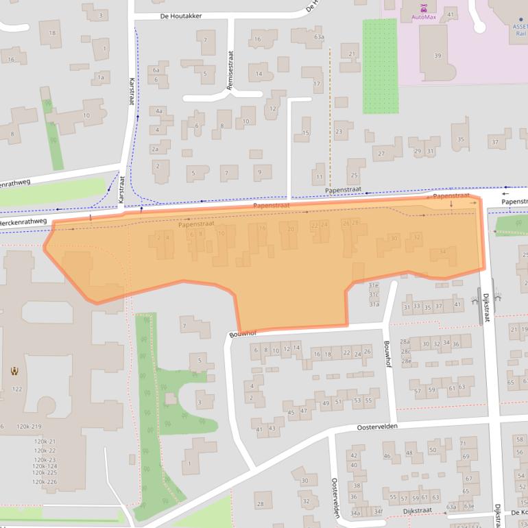 Kaart van postcodegebied 6681DB.