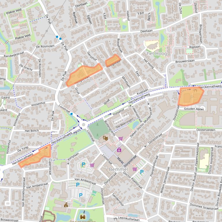 Kaart van postcodegebied 6681DC.