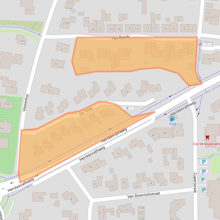 Kaart van postcodegebied 6681DG.