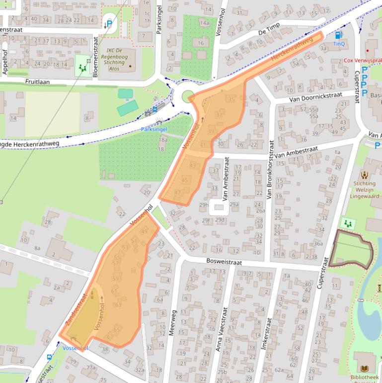 Kaart van postcodegebied 6681DK.