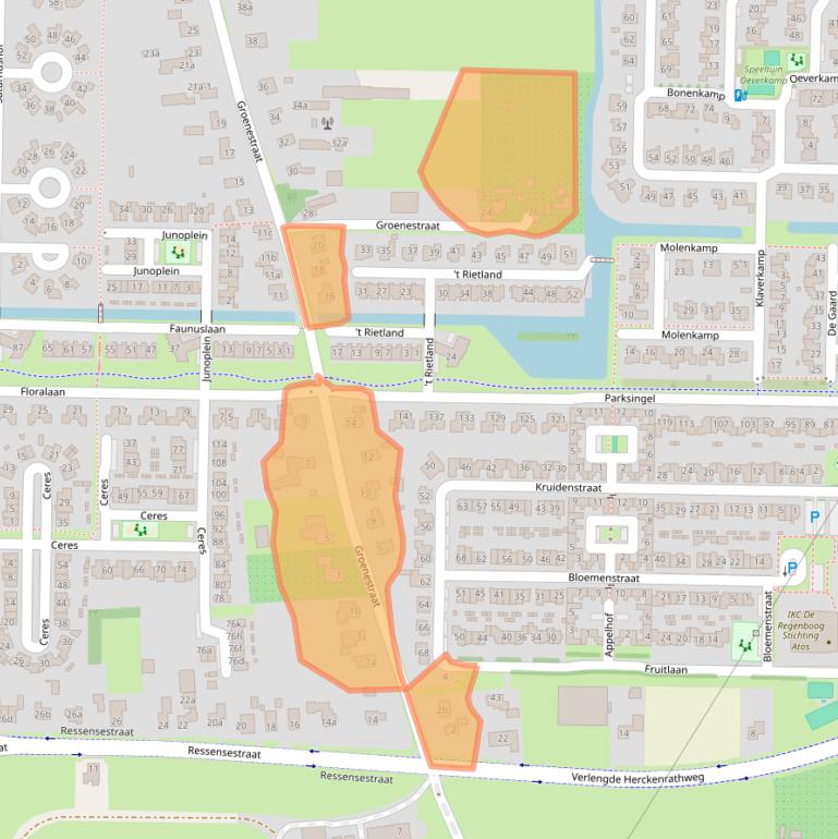 Kaart van postcodegebied 6681DV.