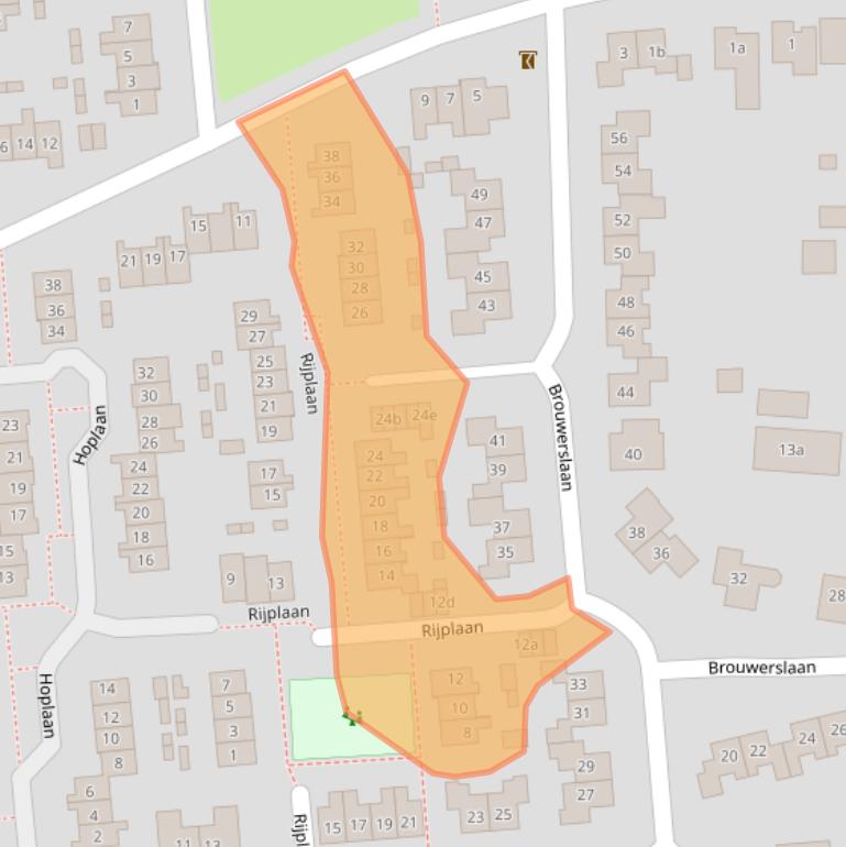 Kaart van postcodegebied 6681EE.