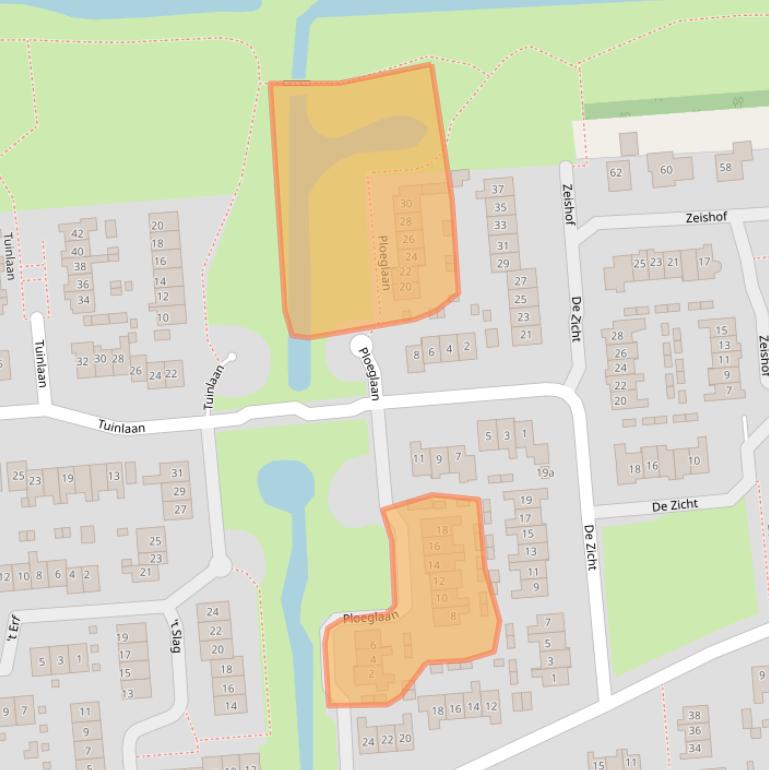 Kaart van postcodegebied 6681EZ.