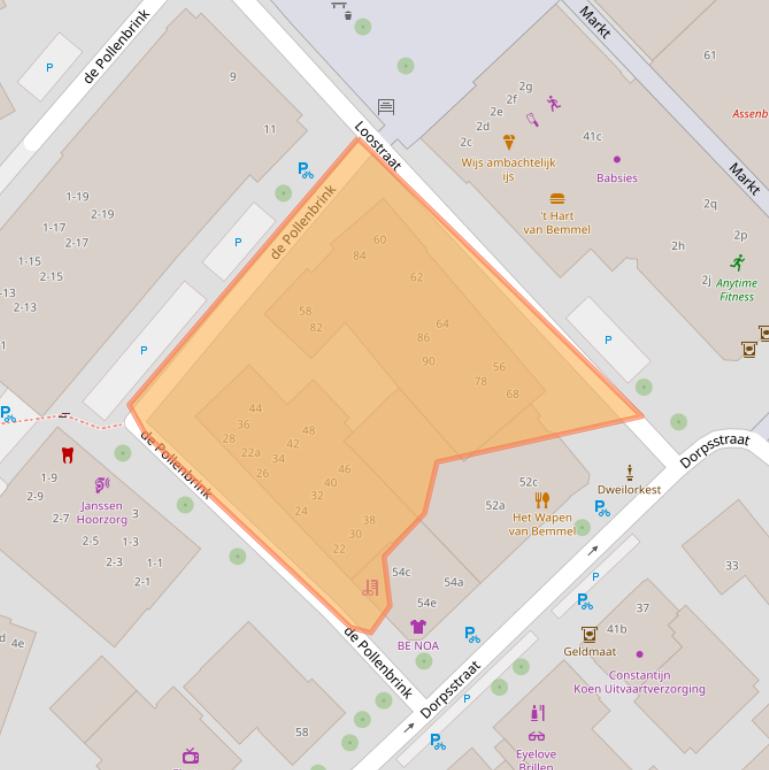 Kaart van postcodegebied 6681JC.