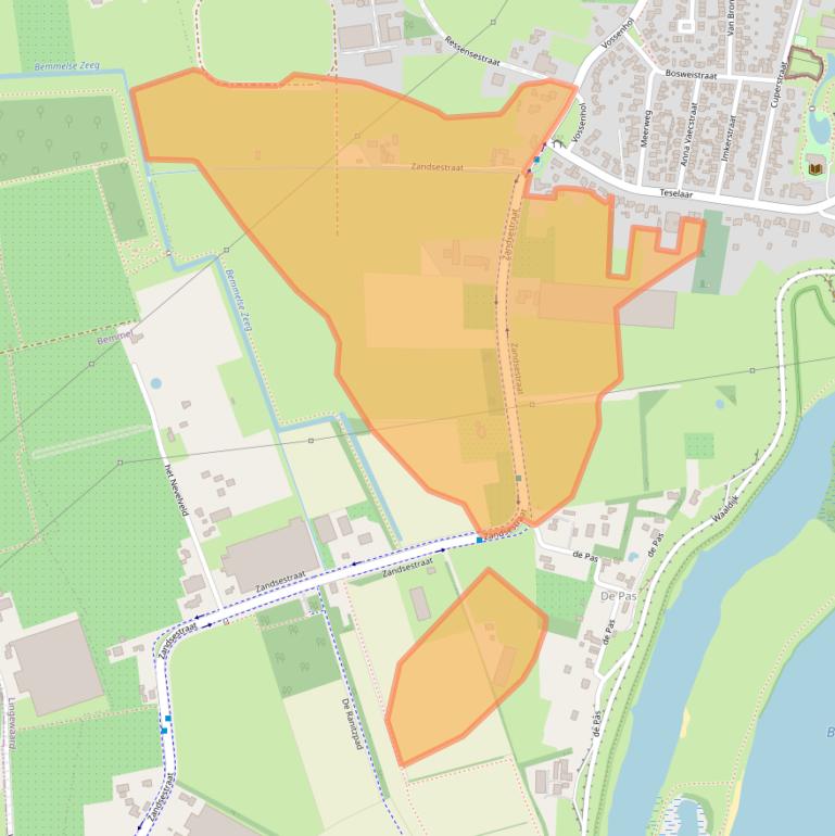 Kaart van postcodegebied 6681KA.