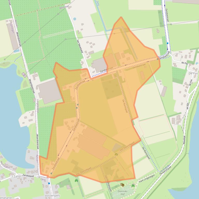 Kaart van postcodegebied 6681KB.