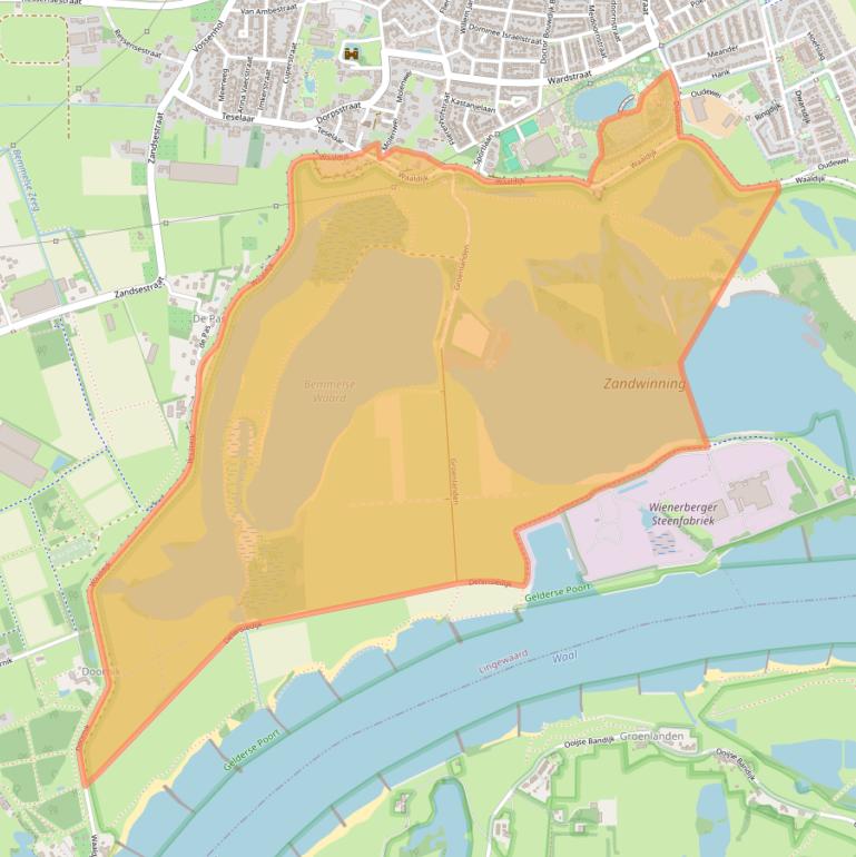 Kaart van postcodegebied 6681KH.