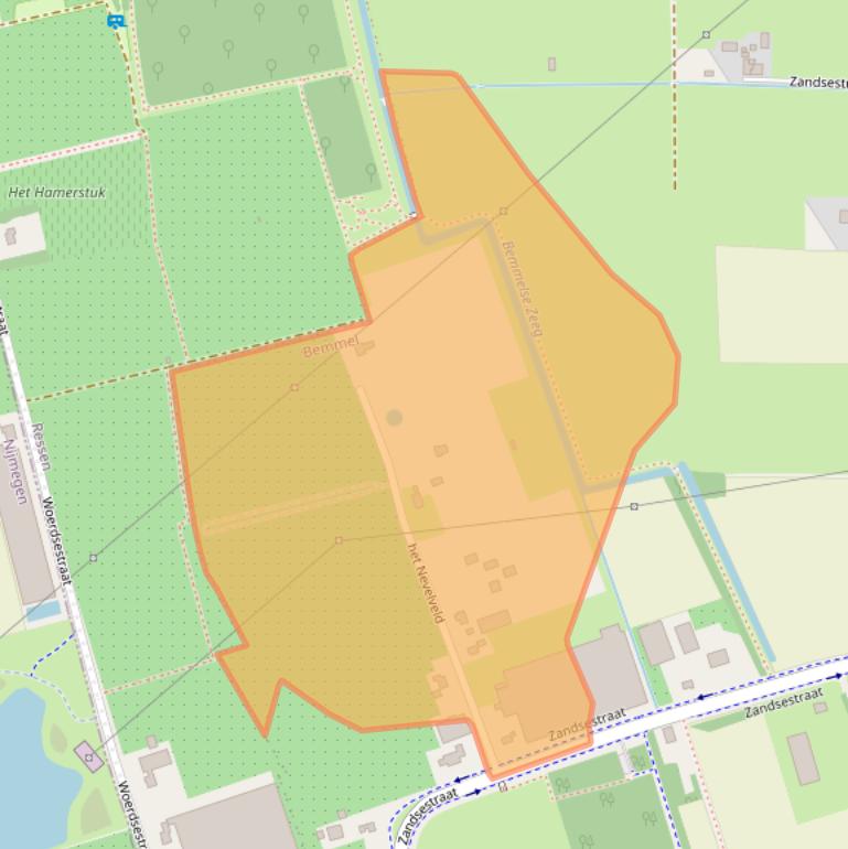 Kaart van postcodegebied 6681KL.