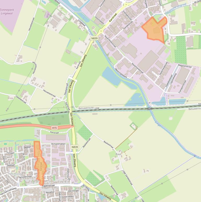 Kaart van postcodegebied 6681LA.