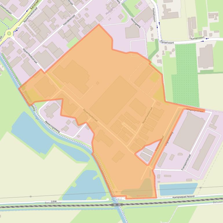 Kaart van postcodegebied 6681LN.