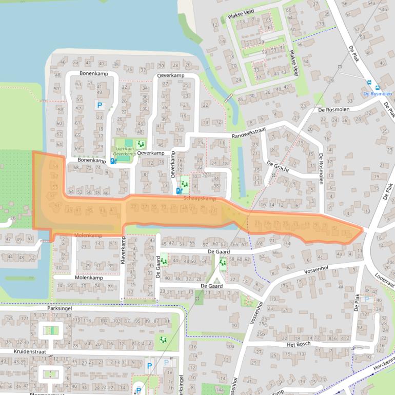 Kaart van postcodegebied 6681MT.