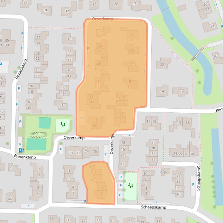 Kaart van postcodegebied 6681MX.