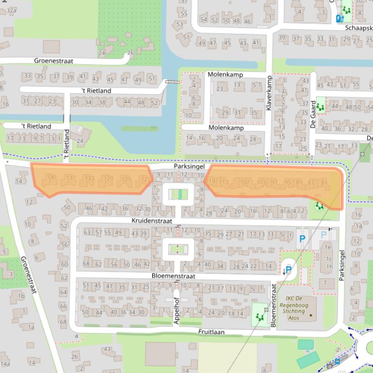 Kaart van postcodegebied 6681ND.