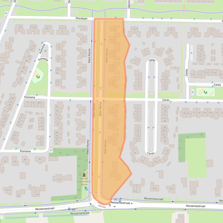 Kaart van postcodegebied 6681PB.