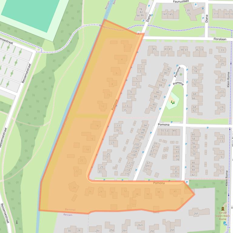 Kaart van postcodegebied 6681PG.