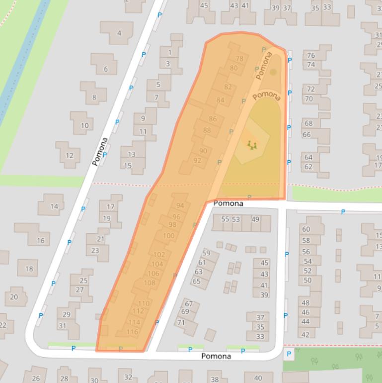 Kaart van postcodegebied 6681PJ.