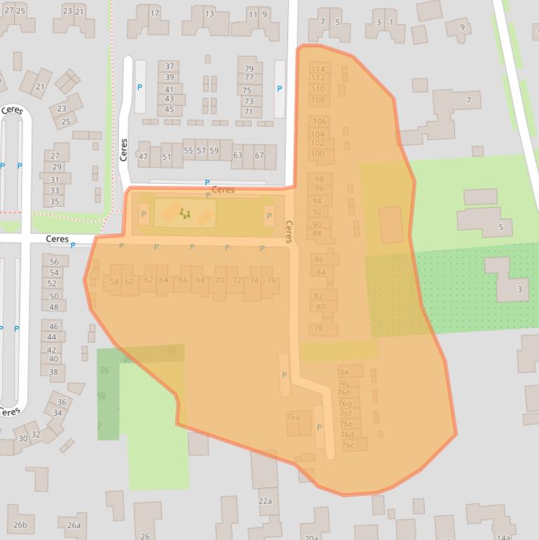 Kaart van postcodegebied 6681PT.
