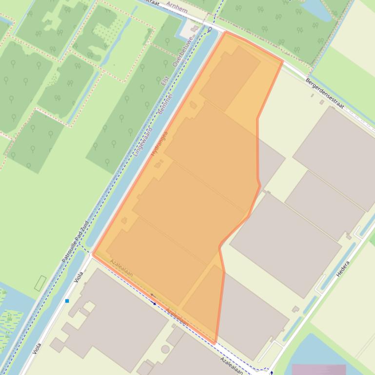 Kaart van postcodegebied 6681RB.