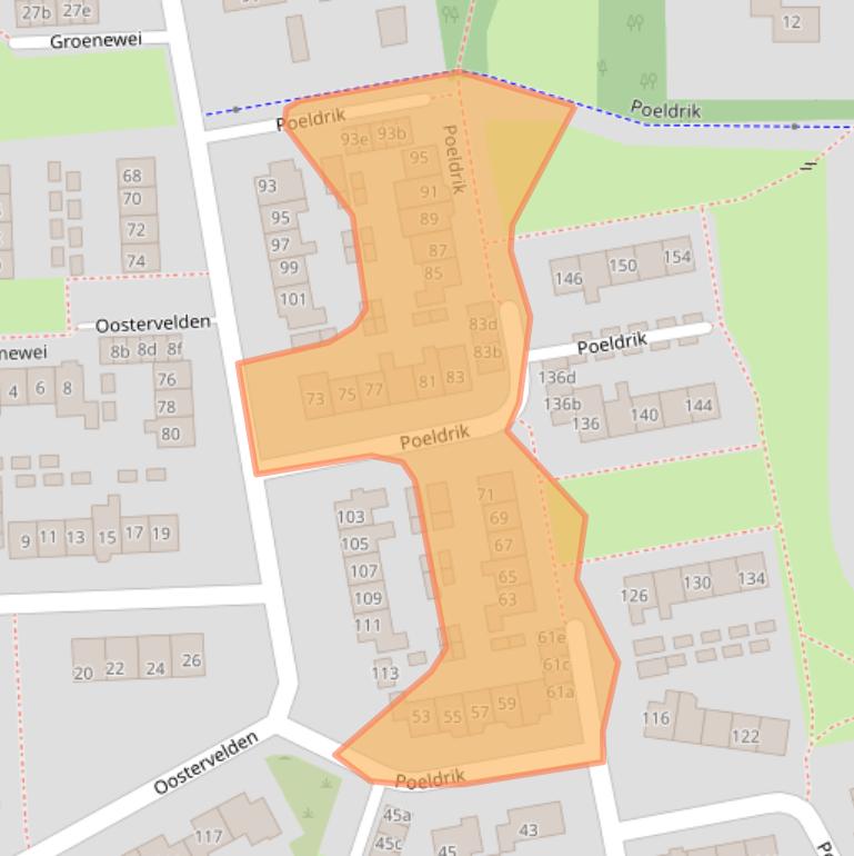 Kaart van postcodegebied 6681VG.