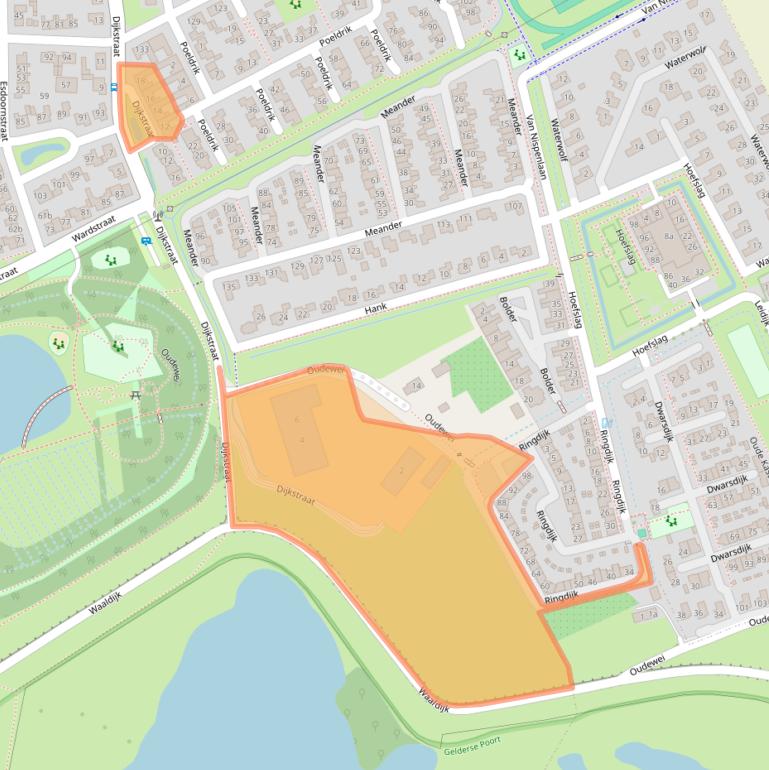 Kaart van postcodegebied 6681VX.