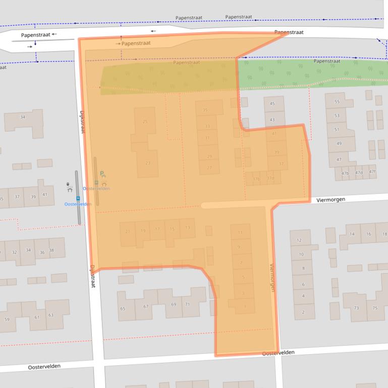 Kaart van postcodegebied 6681WH.