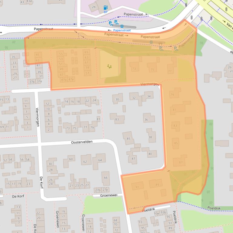 Kaart van postcodegebied 6681WJ.