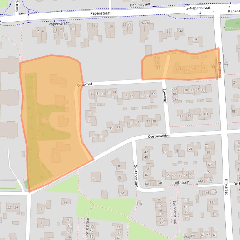Kaart van postcodegebied 6681WL.