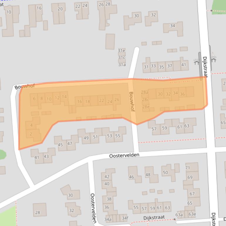 Kaart van postcodegebied 6681WN.