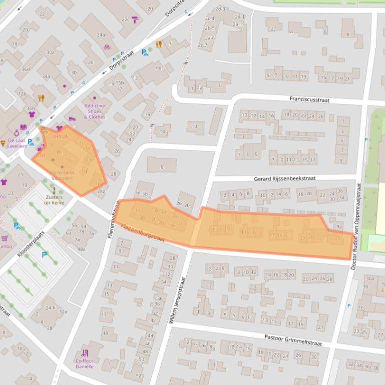 Kaart van postcodegebied 6681XN.