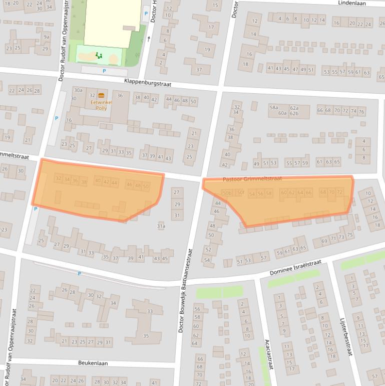 Kaart van postcodegebied 6681XZ.