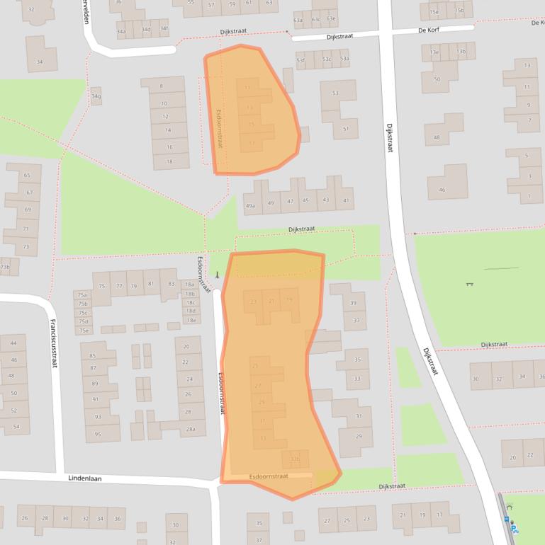 Kaart van postcodegebied 6681ZJ.