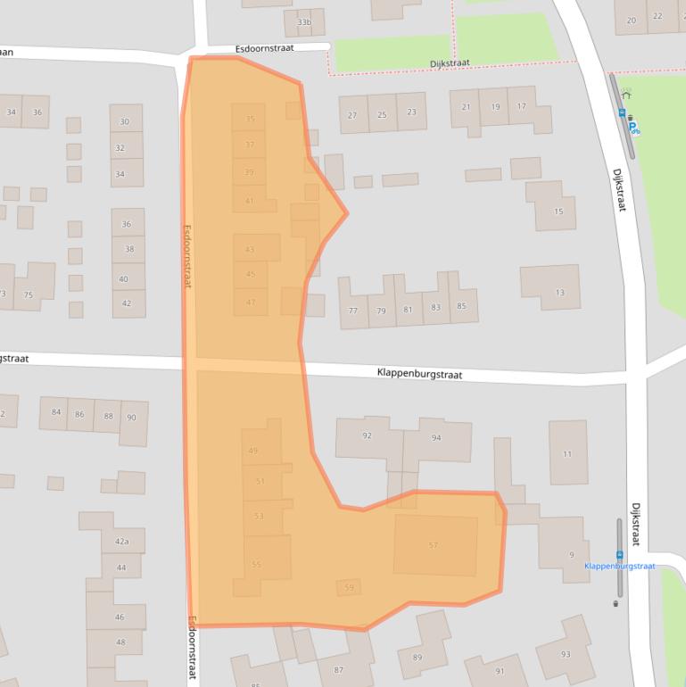 Kaart van postcodegebied 6681ZK.