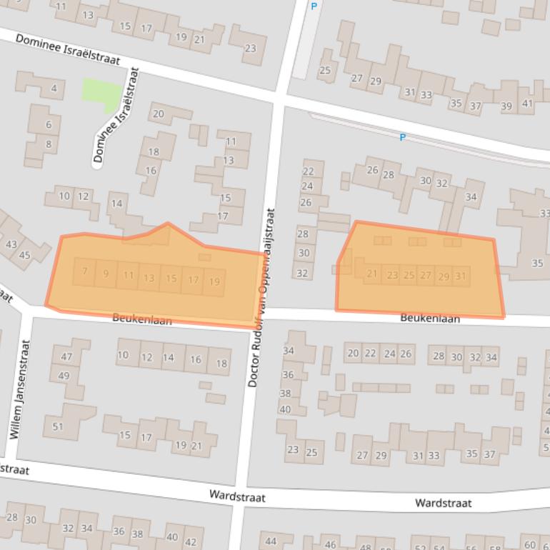 Kaart van postcodegebied 6681ZT.