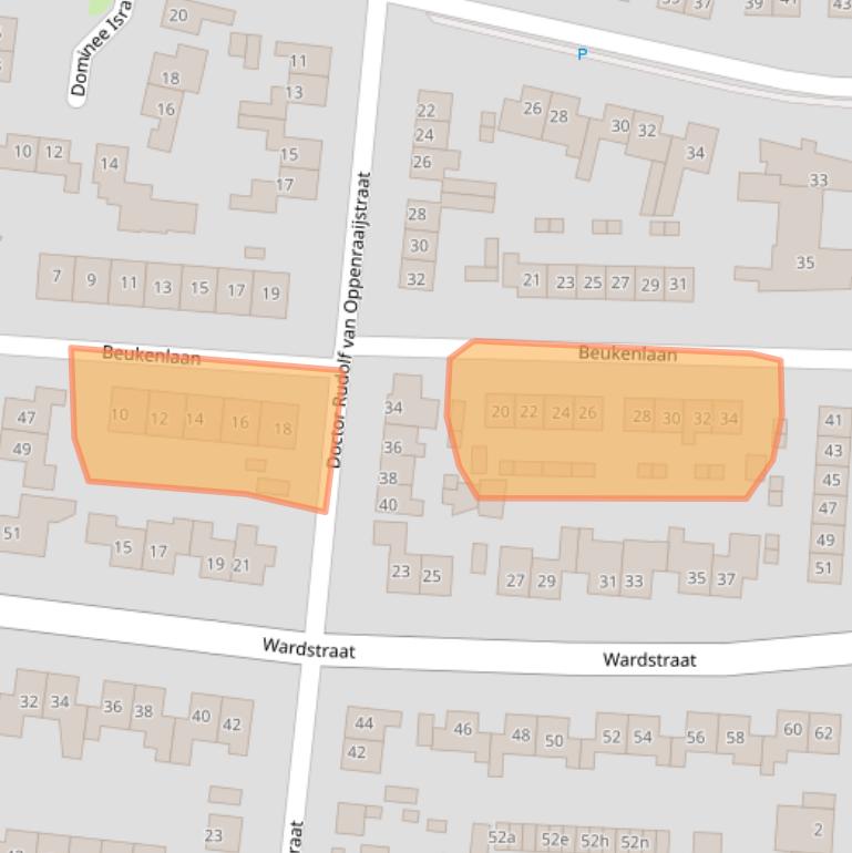 Kaart van postcodegebied 6681ZV.