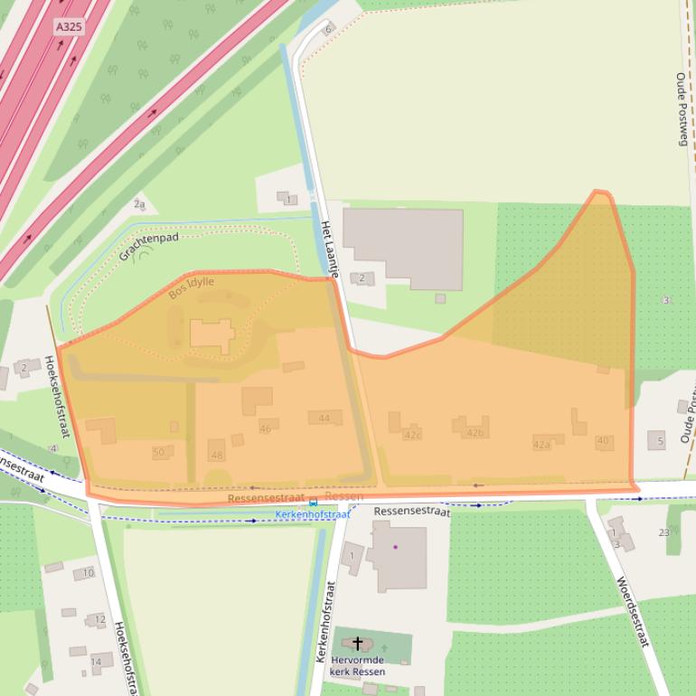 Kaart van postcodegebied 6684DB.