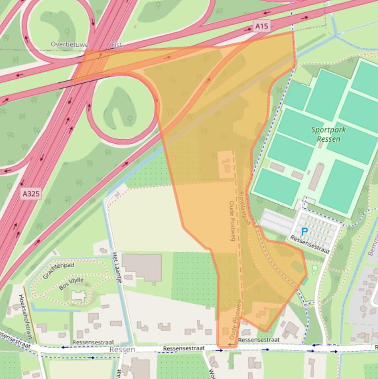 Kaart van postcodegebied 6684DC.